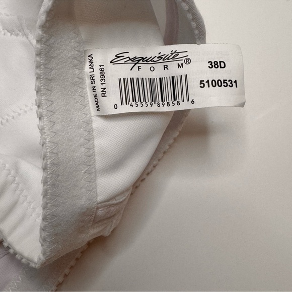 Exquisite Form® #5100531 Fully White 38D Front Closure Cotton Posture Bra NWT - Picture 8 of 9